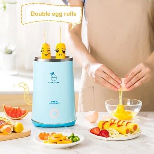 220V Double Egg Roll Maker Multifunctional Electric Egg Rolling Cooking Machine Breakfast Omelette Maker DIY Cooking Tool