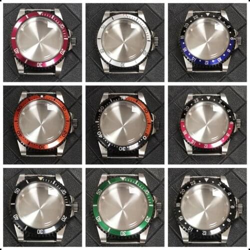 Vintage 1960 Watch Case for NH35/36 4R35 Movement Caja de reloj vintage Acrylic Dome Crystal PVD Black Bezel Watch Accessories