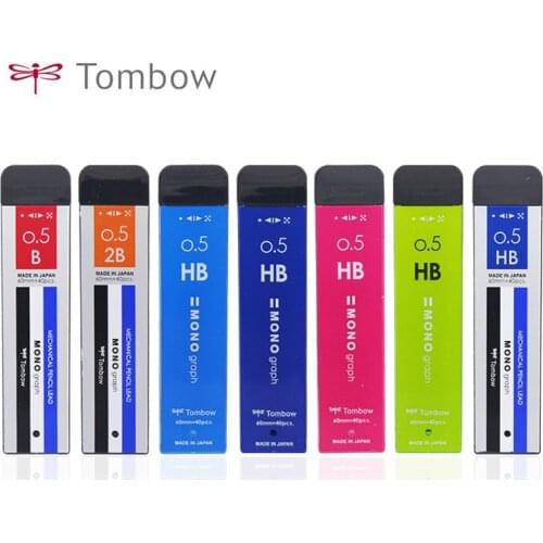 Japan TOMBOW MONO Graph Mechanical Pencil Refill R3/R5-MG 0.3/0.5mm HB/B/2B Black Lead Core