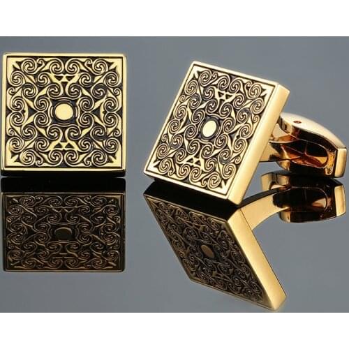 2018 New Design Crown Shape Mens Cuff Links rose golden color Mens Shirts Fasten Cuff Luxury Accessories For Men Jewelry