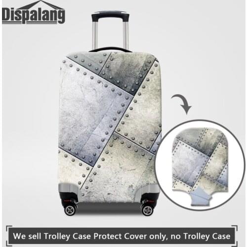 Dispalang Luggage Protective Cover Metal pattern Travel Suitcase Stretchable Waterproof Luggage Cover Suit for 18-30 inch Case