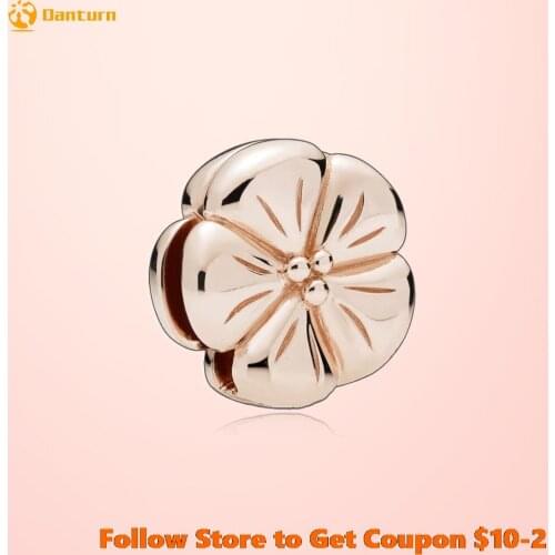 Authentic 925 Sterling Silver Beads Reflexion Polished Flower Clip Charm fit Original Pandora Bracelet Women DIY Jewelry