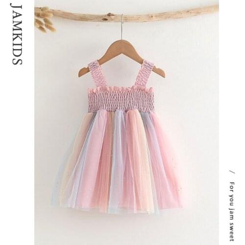 2021 Summer Party Princess Dress Toddler Girl Dress Children Clothing Pink Dress Dresses for Girls Clothes Vestidos 119