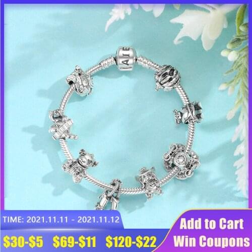 2021 Leisurely Grazing Life 925 Sterling Silver Wild West Cowboy for Jewelry Making Fit Original Kataoka Beads Bracelet Bangle