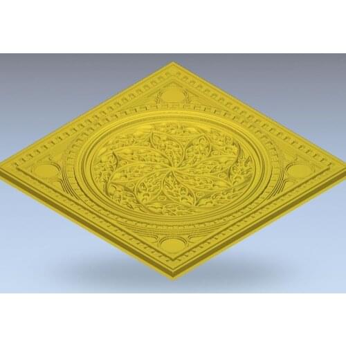 3d model relief for cnc in STL file format rosette_11