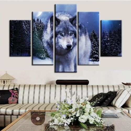 Diamond Embroidery Full Drill Cross Stitch Kits Square Round Home Decor 5D Pictures Of Wolves Diy Diamond Painting ZP-4153