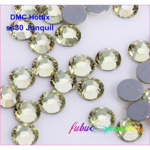 Free Shipping! 288pcs/Lot, ss30 (6.3-6.5mm) High Quality DMC Jonquil Iron On Rhinestones / Hot fix Rhinestones