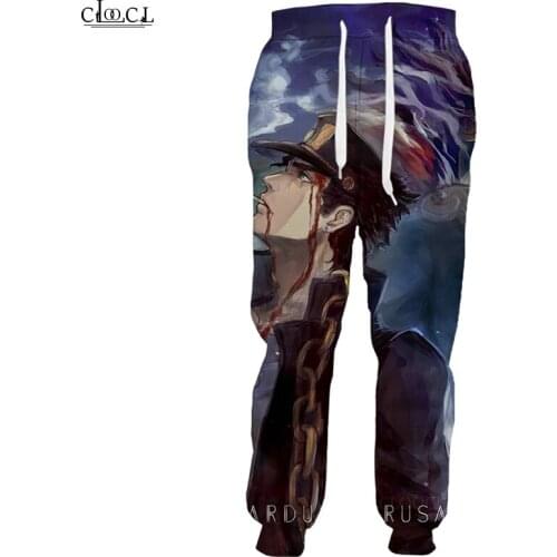 HX Anime JoJos Bizarre Adventure 3D Print Trousers Men Women Popular Streetwear Fashion Harajuku Casual Pant Drop Shipping