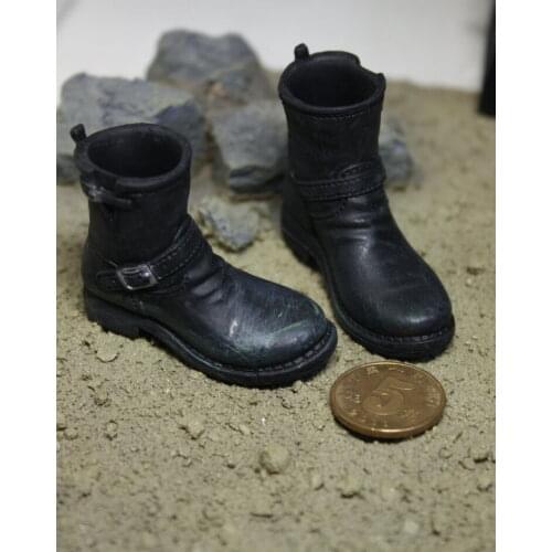 Black High Boots shoes 1/6 Scale Model For 12" Figure