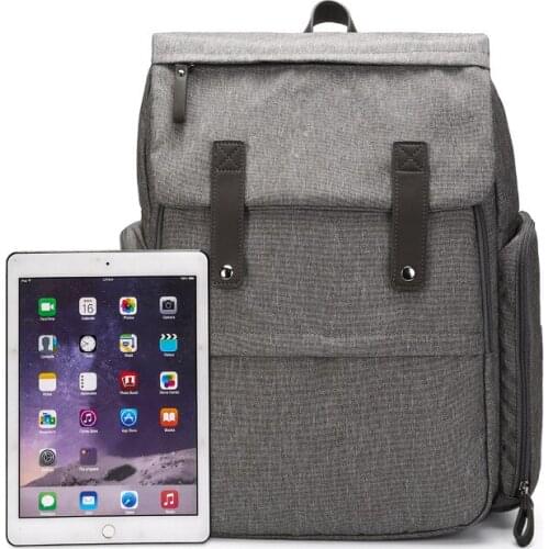 Brand Diaper Travel Backpack Light Grey Waterproof Dense Nappy Maternity Baby Bag For Mom Multifunction Mummy Bag Dropshipping