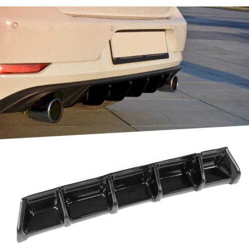 Gloss Black for Maxton Style Rear Bumper Diffuser Valance Extension Replacement for MK7.5 2017 2018 2019 2020