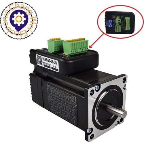HOT！！IHSS57-36-20 2-phase 57 Integrated Closed-loop Stepper Motor Nema23 2NM 24-50VDC Hybrid Servo