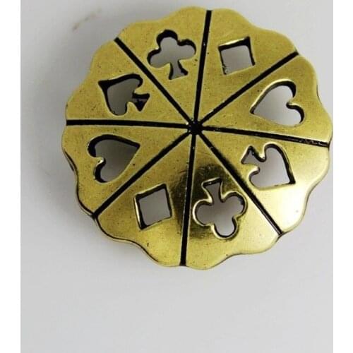 KBM04) Wholesale 50pc 1-1/4'' Western Concho Decor Poker Card Concho Screwback Antique-Bronze