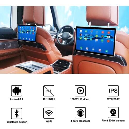 10.1 inch car headrest Monitor video player HD IPS touch screen Android 8.1 WIFI Bluetooth Car display USB SD ultra-thin camera