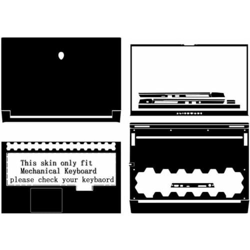 Carbon fiber Laptop Sticker Decal Skin Cover Protector for New 2021 Alienware M17 R4 Cherry Mechanical Keyboard Version 17.3"