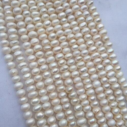Natural 1Strand Jewelry Natural Freshwater irregular White pink purple Pearl loose Beads 6-8mm DIY Jewelry 14"