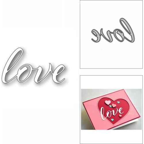 2020 New Love Airy Script Word Metal Cutting Dies for DIY Scrapbooking Paper and Card Making Decorative Embossing Craft No Stamp