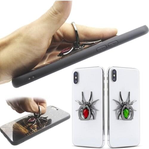 New Universal Metal Spider Bling Finger Ring Holder 360 Rotate Phone Stent Diamond Mobile Phone Holder Finger Stand