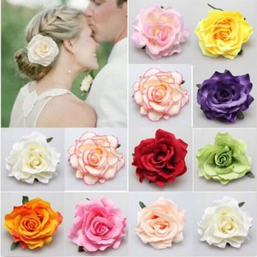 New Arrival Bridal Rose Flower Hairwear Hairpin Brooch Wedding Bridesmaid Barrettes Party Accessories Hair Clip 873277 Fashion