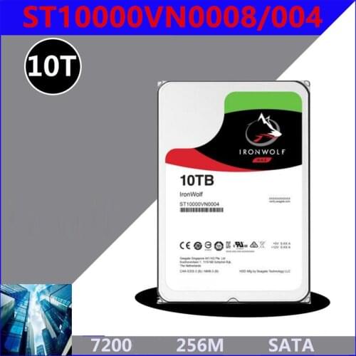 New HDD For Seagate Brand 10TB 3.5" 256MB 7200RPM For Internal Hard Disk For NAS Hard Drive For ST10000VN0008 ST10000VN0004