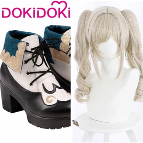 DokiDoki Game Genshin Impact Cosplay Halloween Barbara Cosplay Wig Genshin Impact Barbara Cosplay Hair