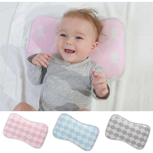 Baby Bed Pillow Protection Infant Newborn Sleep Positioning Pillows Prevent Flat Head Anti Roll Headrest Cushion Mattress