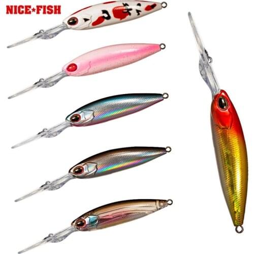 Luya Bait 8g / 6.2cm Water Crane Deepwater Mino Insanity Scale Floating Mine Luya Bait Bionic Fake Bass Fishing Bait Swimbait Ra