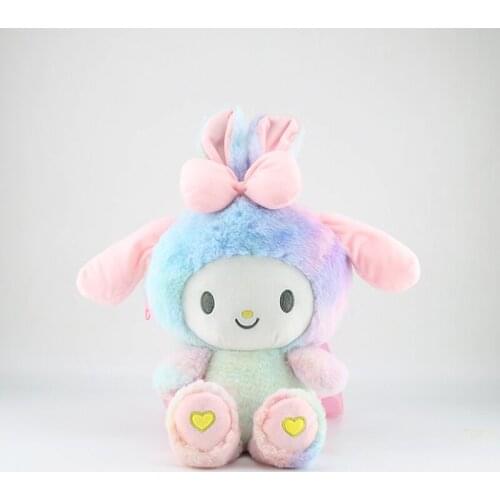 Transformed cat my melodi plush doll children backpack kawaii girl heart messenger bag