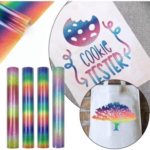 Lightning Glitter Vinyl Heat Thermal Transfer Iron On DIY Garment Film Silhouette HTV Lettering Films Clothing Printing Vinyl