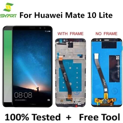 5.9 inch Mate10 Lite LCD Display Touch Screen Digitizer Assembly Frame Free Tools For Huawei Mate 10 Lite Nova 2i Honor 9i