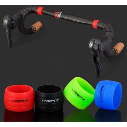 2PCS Bicycle Handlebar Strap Fixing Ring Road Bike Handlebar Strap Cover Dead Fly Bend Handlebar Wrap Silicone Anti-slip Strap