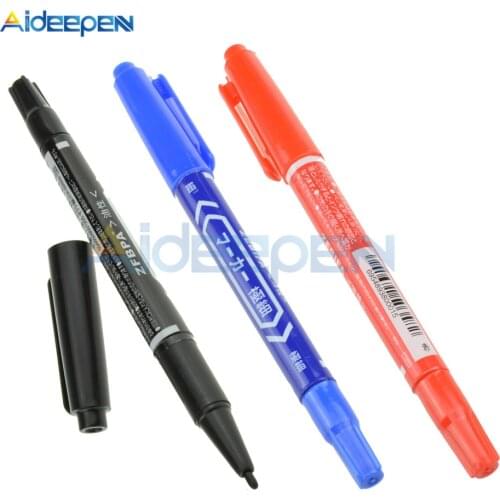 3Pcs Portable Waterproof Ink Electronics CCL Anti-etching PCB Circuit Board Ink Marker Double Pen For DIY PCB Marker Pen