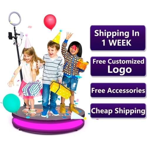 360 Photo Booth 360 Degree Photobooth Spin Camera with Traveling Case for Wedding Social Slow Motion Video Vending Machine