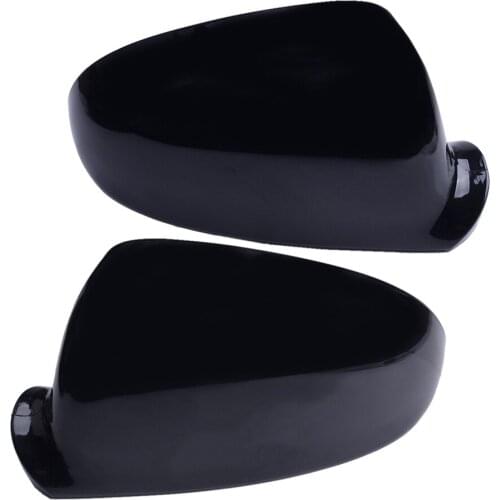 Car Pair of Black Rearview Mirror Door Cap Cover Housing Case Shell fit for VW Golf Rabbit Jetta MK5 1K0 857 537 1K0 857 538