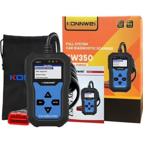 KONNWEI KW350 V007 OBD2 Car Engine Dagnostic Tool inspection engine, ABS, airbag, for VW / Audi / Skoda / Seat series vehicles
