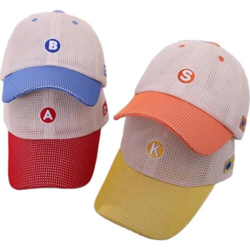 Doitbest Breathable Childs mesh Baseball Cap summer HipHop ABSMK Letter kids sun Hats Boys Girls Caps child snapback Hat gorras