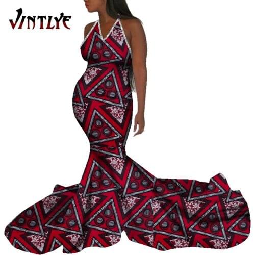 2020 Custom African Dashiki Dress African with Beautiful Pearl Long Dress Bazin Vestidos Dashiki for Christmas Party WY6313