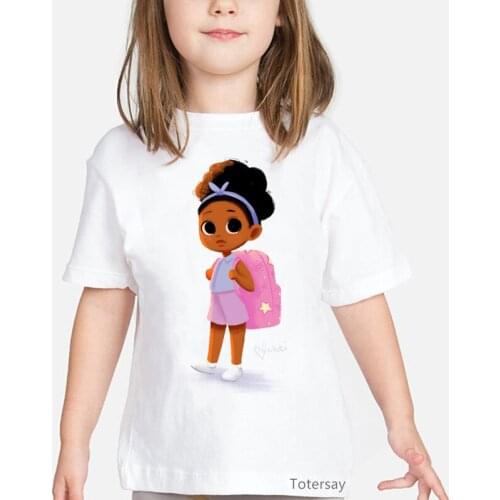 Love Chickens T Shirt for Girls Harajuku Kawaii Kids Chothes Funny T Shirts Girls Black Girls T-shirt Melanin Girls