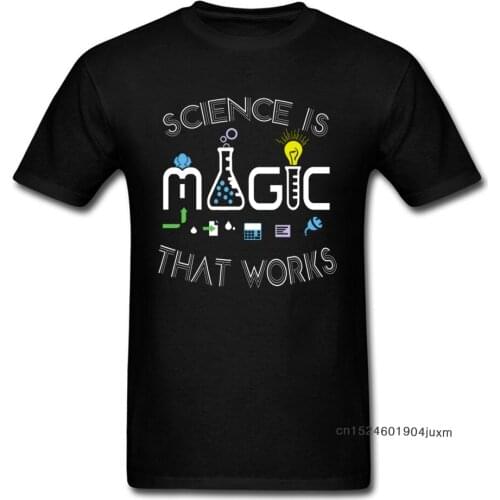 T-shirt For Men SCIENCE IS MAGIC THAT WORKS Geek University T Shirts Breaking Bad Lab Tops & Tees 100% Cotton Ajax Streetwear