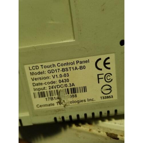 GD17-BST1A-B0 touch screen , used in good condition . 85% appearance new , good working , free shipping