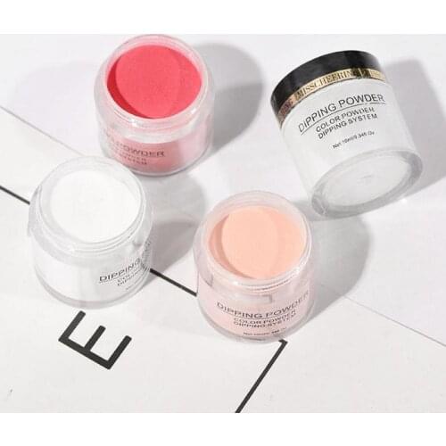 Nail Infiltrating Powder Pure Color Moisturizing UV Glue Natural Nail Dipping Powder Lasting Flash Quick Dry Durable Nail Polish