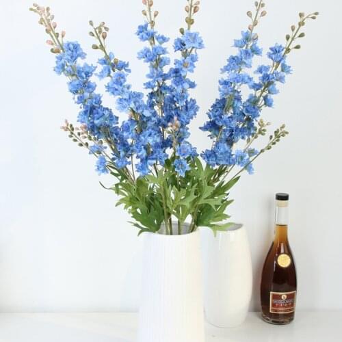 1Pcs/lot 67/80cm Artificial Flowers Delphinium Flower Branch Fake Leaf for Wedding Home Decorative Hyacinth Silk Flower