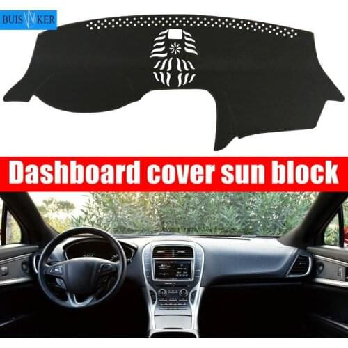 TOMMIA For Lincoln MKX 15-17 Dashboard Pad Cover Dash Mat Anti-Sun Velvet Instrument