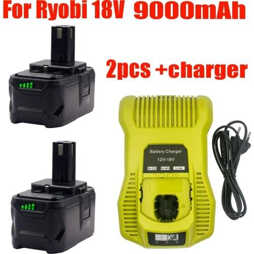 18V9000mAh Li-ion Rechargeable Battery is Suitable for Ryobi ONE Wireless Power Tools BPL1820 P108 P109 P106 RB18L50 RB18L40