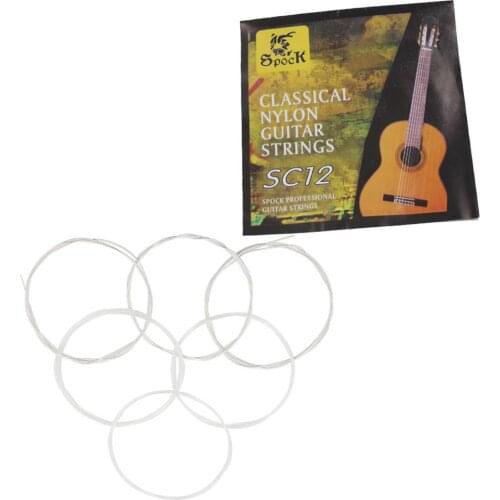6pcs/set Guitar Strings Set Nylon Silver Plating Super Light for Classic Acoustic Guitar High Quality SC12 Guitar String