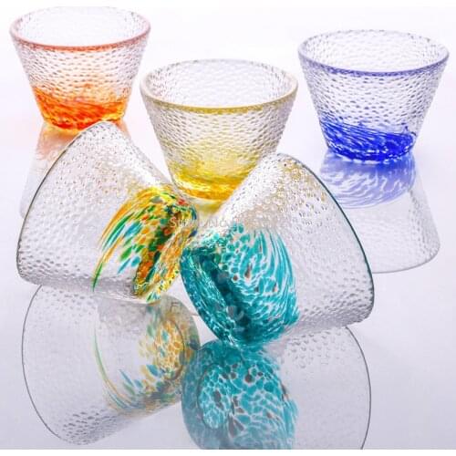 New color raindrop glass single teacup creative Japanese tea kung fu tea set