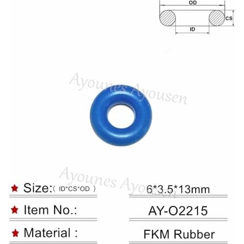 Wholesale 20pieces GDI fuel injector rubber oring seal 6*3.5mm for toyota audi cars repair kits for AY-O2215