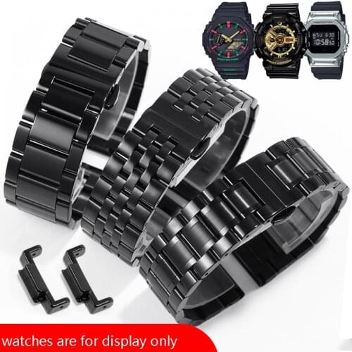PEIYI Special Interface Stainless Steel Strap Black Wristband Replacement Belt For GA110 100 2100 Mens Ceramic Watch Chain