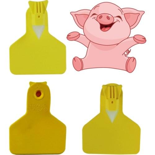 20 Sets Plastic Ear Tag For Piglet Pig Animal Livestock Identification Card One-piece Ear Tag Laser Typing