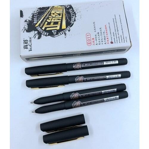 TrueColor Classic Office Sign Pen 1.0mm Black Liquid Gel Ink Pens For Writing Korean School Supplies E011